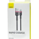 Кабель Baseus Cafule Cable USB For Type-C 3A 1M Красный+Черный CATKLF-B91