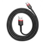 Кабель Baseus Cafule Cable Type-C 3A 2M Красный-Черный CATKLF-C91