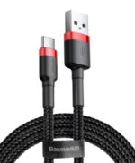 Кабель Baseus Cafule Cable Type-C 3A 2M Красный-Черный CATKLF-C91 3