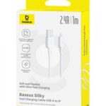 Кабель Baseus Silky Series Fast Charging Cable USB to iP 2.4A 2m P10377702213-01 белый
