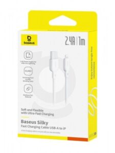Кабель Baseus Silky Series Fast Charging Cable USB to iP 2.4A 2m P10377702213-01 белый 1