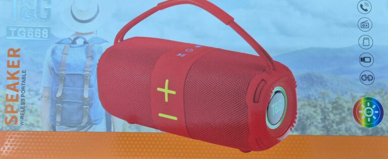 Акустическая колонка TG-668 (1500mAh) 8W*2 red 1