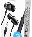 Внутриканальная гарнитура Smartbuy M400, металлич корпус, микрофон, пульт, черная (SBH-029K)/60