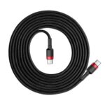 Кабель Baseus Cafule USB Type-C - USB Type-C, 2 м (CATKLF-H91) черный/красный