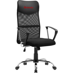 Офисное кресло ATX Черный,сетка,хром.крестовина DEFENDER 1