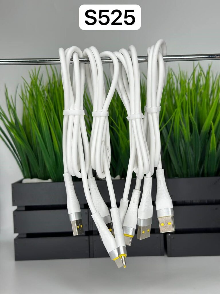 Кабель USB DS02 Type-C Силиконовый без упаковки 1000mm (White)  20pcs 1
