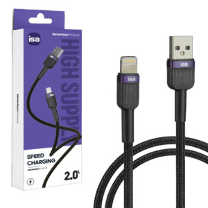 Кабель USB на Lightning 1m 2A BX-7 ISA черно-фиолетовый 1