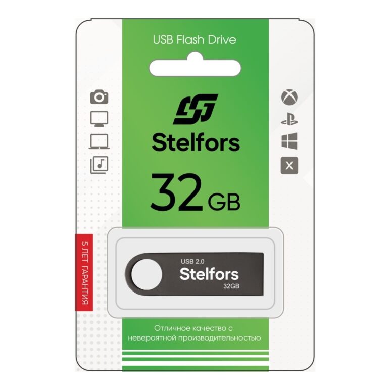 Флеш-накопитель 32GB USB 2.0 Stelfors SHUTTLE серия (метал.черный) 1