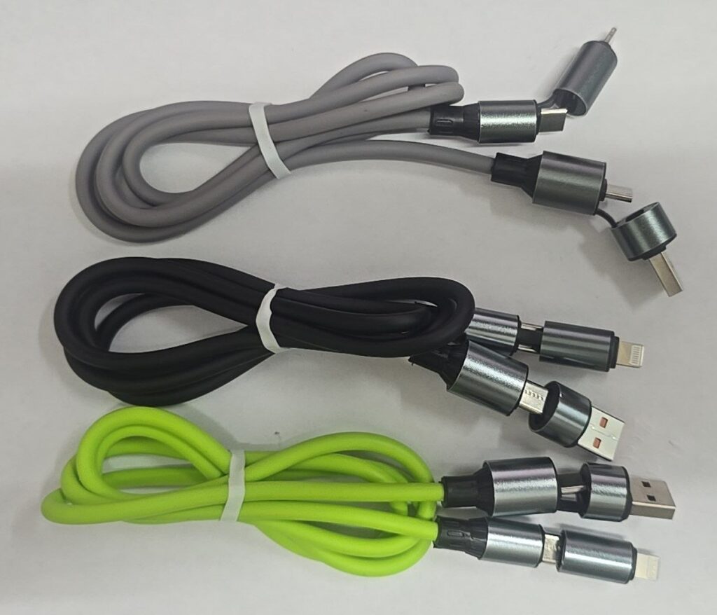 Кабель 4в1 USB/Type-C USB/Lightning Type-C/Lightning Type-C/Type-C серый 1
