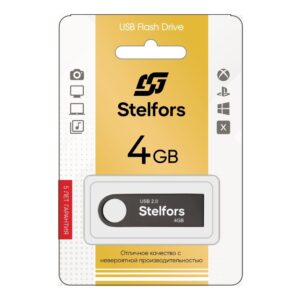 Флеш-накопитель 4GB USB 2.0 Stelfors SHUTTLE серия (метал.черный) 1