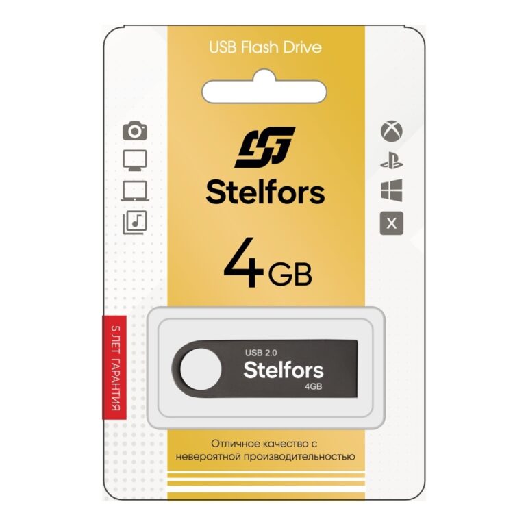 Флеш-накопитель 4GB USB 2.0 Stelfors SHUTTLE серия (метал.черный) 1