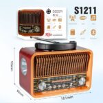 Радиоприемник deespi РЕТРО-стиль RE-02 BT/AM/FM/SW/USB/AUX/MicroSD