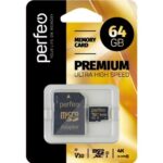 Perfeo microSDXC 64GB High-Capacity (Class 10) UHS-3 V30