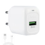 HOCO CS52A + Кабель Type-C 1m/ Сетевое ЗУ/ QC 3.0/ 1 USB/ 18W/ White