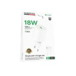 BOROFONE BA102A/ Сетевое ЗУ + Кабель Type-C 1m/ QC 3.0/ 1 USB/ Выход: 18W/ белый