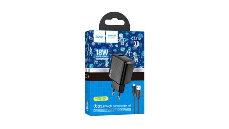 HOCO CS21A/ Сетевое ЗУ/ QC 3.0/ 1 USB/ Выход: 18W/ Black 1