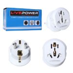Переходник Евро вилка Live-Power K1616  White (20pcs)