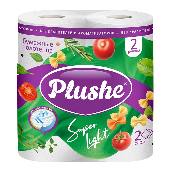 Туалетная бумага Plushe Super Lught 2рул белый 1/12 1