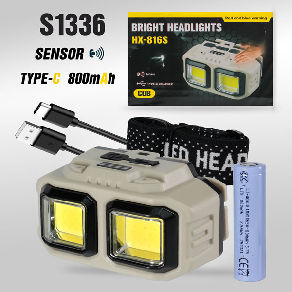 Налобный светодиодный фонарь HX816 40pcs 1
