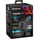 Беспроводная гарнитура Twins 639 черный,TWS, PB, Bluetooth DEFENDER 6