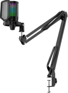 Игровой стрим микрофон Impulse GMC 650 USB, RGB, стойка, провод 1.7 м DEFENDER 1