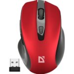 Беспроводная оптическая мышь Prime MB-053 красный,6D,800-1600dpi,бесшумн DEFENDER