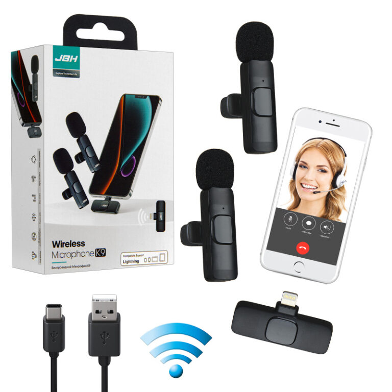 Микрофон беспроводной Lightning K9 2 in1 JBH (100шт/кор) 1