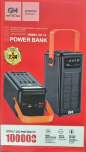 Внешний аккумулятор GM 100000mAh GP16 Solar 1
