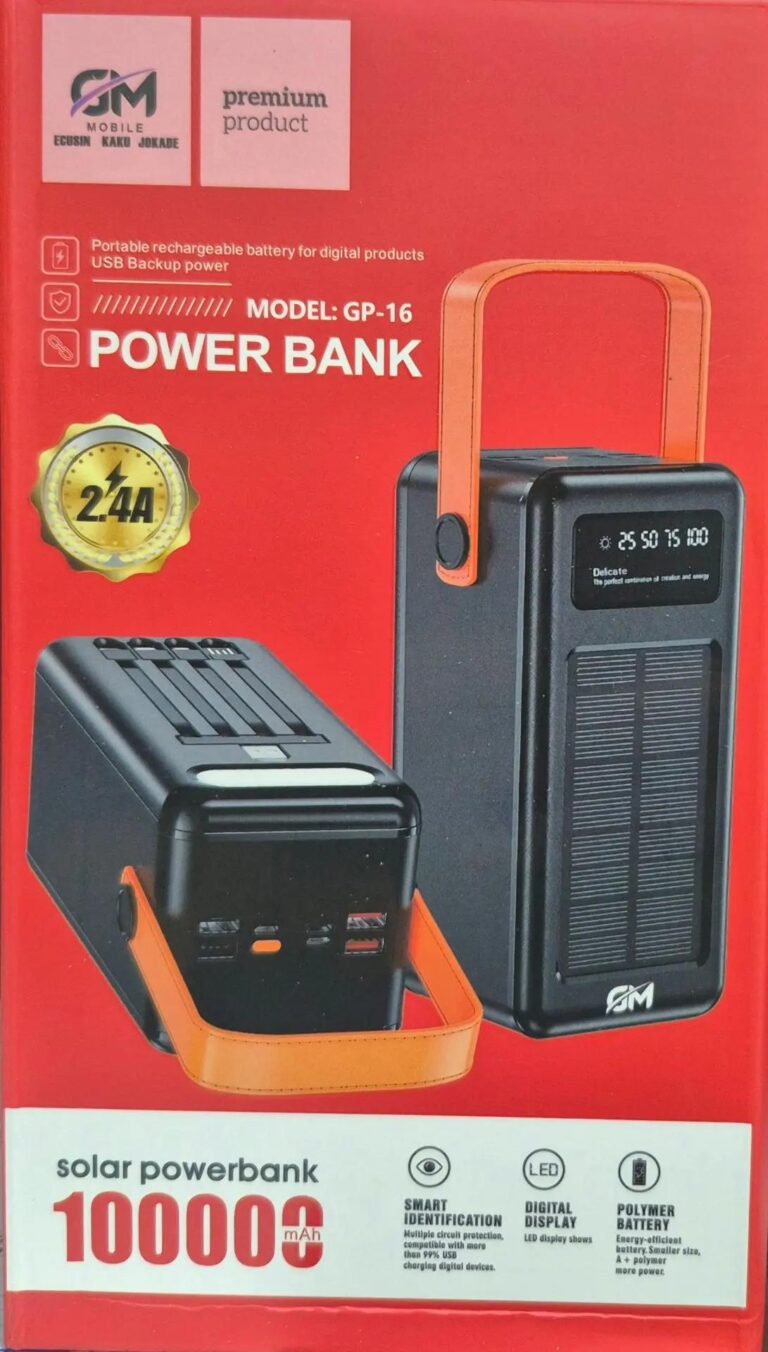 Внешний аккумулятор GM 100000mAh GP16 Solar 1