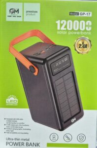 Внешний аккумулятор GM 120000mAh GP17 Solar 1
