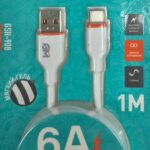 Кабель GM USB-Type-C GSH-908 мягкий гель 6A (белый) 1м