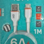 Кабель GM USB-Lightning GSH-908 мягкий гель 6A (белый) 1м
