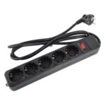 Perfeo сетевой фильтр "REAL POWER", 1,8м, 5 розеток, 16А, 3500 Вт, тройная защита, серый.