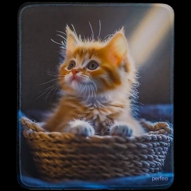 Perfeo Коврик для компьютерной мыши котенок с голубыми глазами Рис.14 (240*200*2) ткань+резиновое ос 1