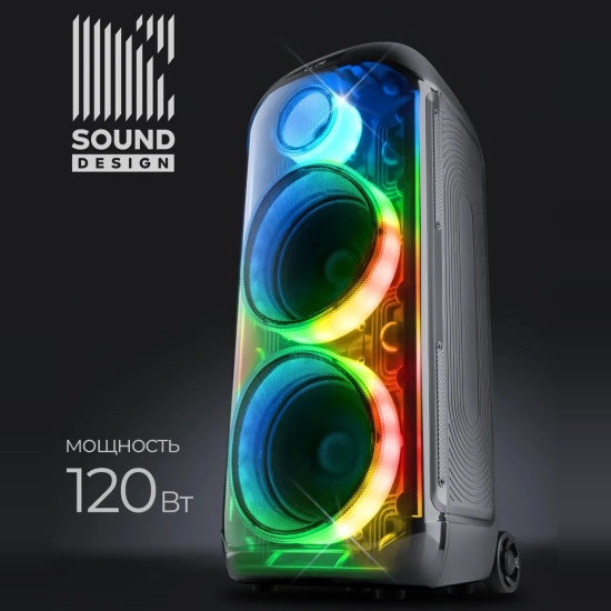 Портативная колонка Boomer 130 120Вт, BT/FM/TF/USB/MIC/Light DEFENDER 1