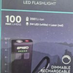 Фонарь EPILSO EPF-010 (брелок, 1LEDx3W, 1x250mAh, 5В (USB), металл/пластик, лазер)  (1/100)