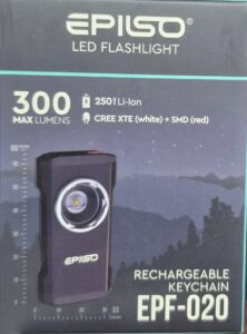Фонарь EPILSO EPF-020 (брелок, CREE XTE + SMD, 1x250mAh, 5В (USB), металл/пластик, )  (1/100) 1