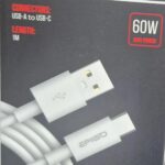 Кабель EPILSO EPD-C1005, USB-A вилка - USB-C вилка,  1 м, 60Вт, белый (1/100)