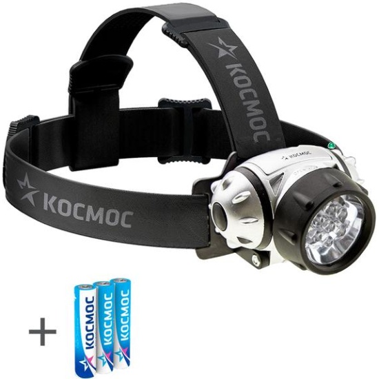Фонарь КОСМОС KOC-H7-LED (налобный, 7LED, 3хААА, , пластик, )  (1/25/100) 1