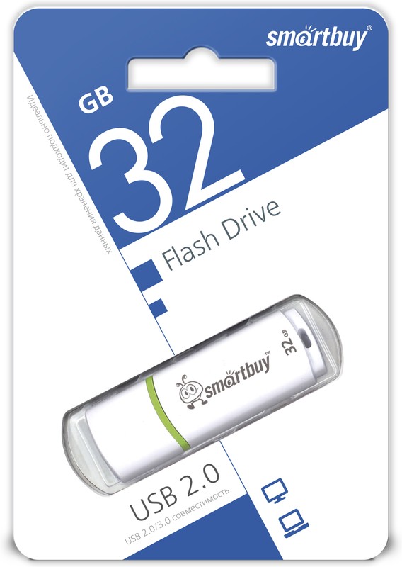 USB 2.0 накопитель Smartbuy 032 ГБ серия Crown Белый (SB32GBCRW-W) 1