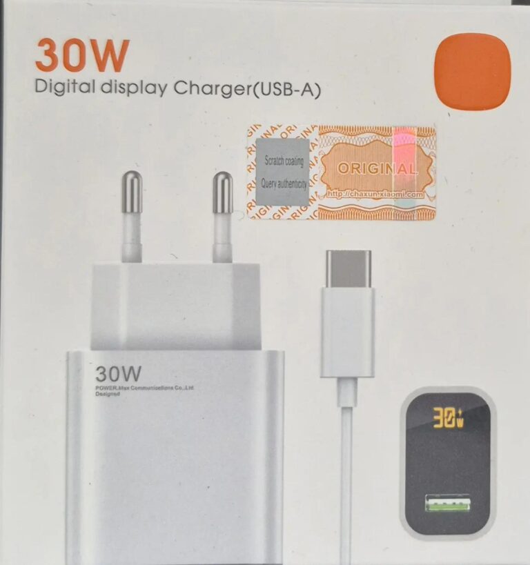СЗУ Copy Mi USB 30W LED + кабель Type-C (белый) 1