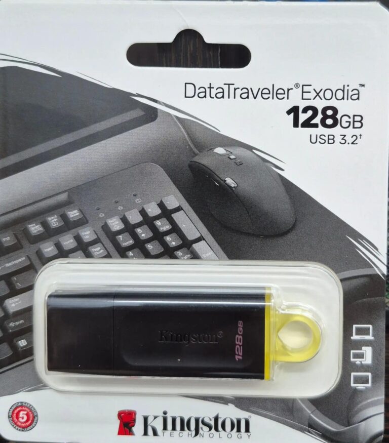 Флешка USB Kingston DataTraveler Exodia (DTX/128GB), 128Gb, USB 3.2 Gen 1, R/W 200/60, черный/желтый 1
