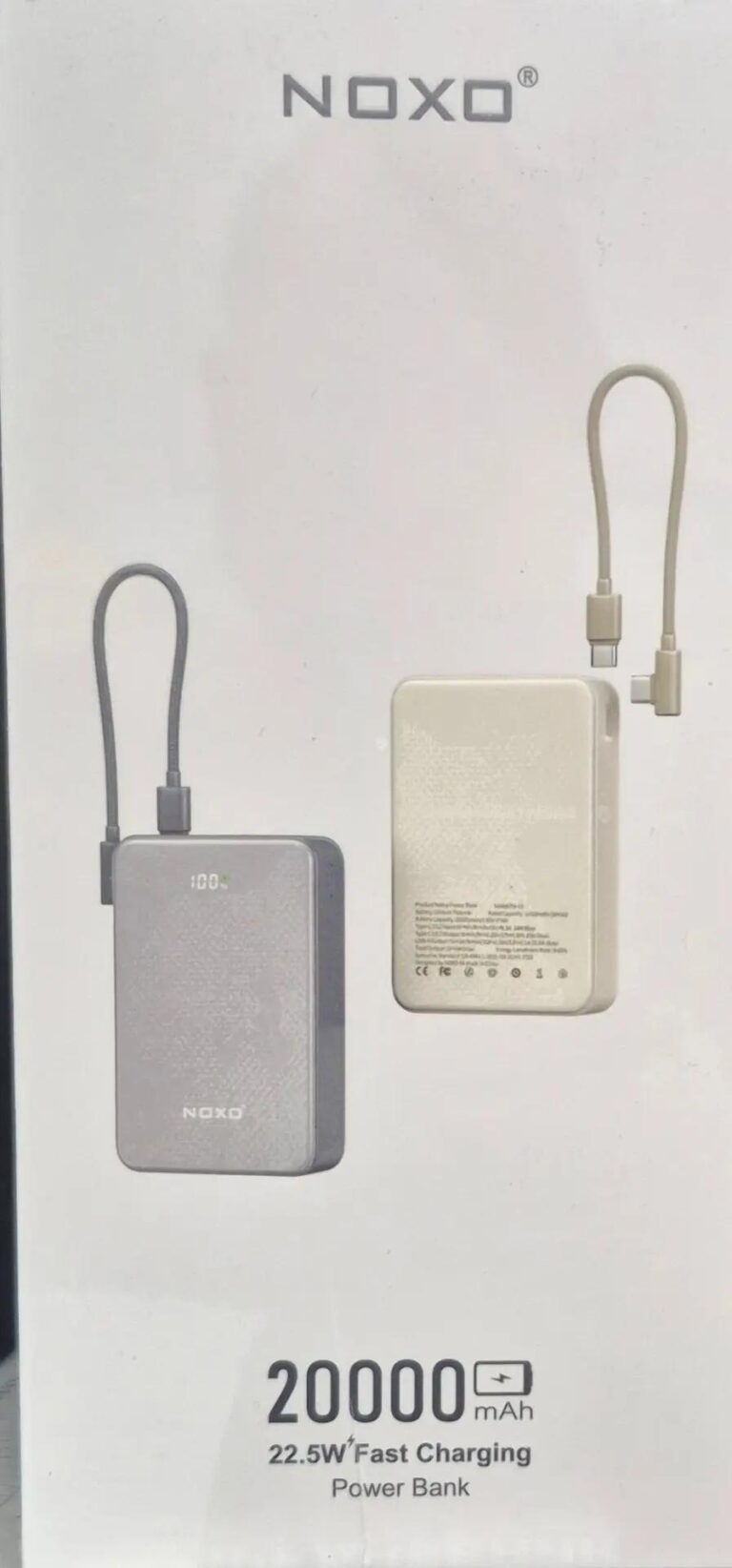 Powerbank NOXO PN-13 20000 mAh/22.5w/5v-3A/9v-2A/12v-1.5A Gray 1