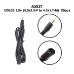 Кабель удлинитель UDL03 1,5м (5.5x2.5-F to 4.0x1.7-M)  20pcs
