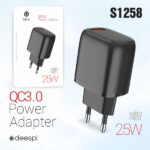 Сетевое зарядное устройство deespi DE16 25W QC.0 Black
