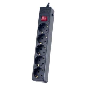 Perfeo сетевой фильтр "POWER+", 1,8м, 5 розеток, черный (PF-PP-5/1,8-B) 1