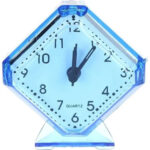 Perfeo Quartz часы-будильник "PF-TC-002", ромб. 7,5*8,5 см, синие