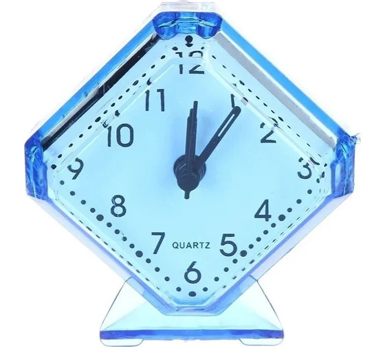 Perfeo Quartz часы-будильник "PF-TC-002", ромб. 7,5*8,5 см, синие 1