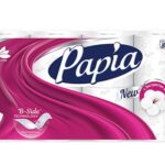 Туалетная бумага PAPIA 3сл 8ш Белая 1/7