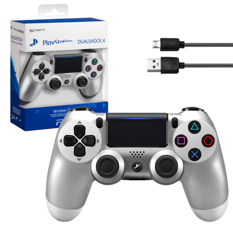 Джойстик PS4 DualShock беспроводной AA  серебро (no logo) (50шт/кор) IS973620 1